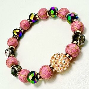 Pink marble bracelet